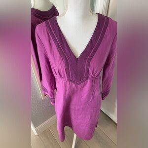 Athleta Magenta V-Neck Dress